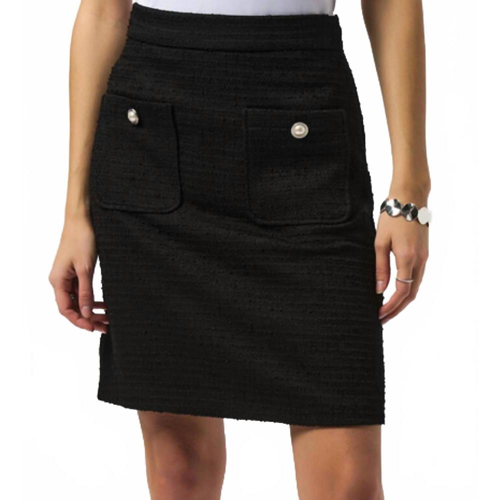 NEW JOSEPH RIBKOFF boucle a line skirt in black